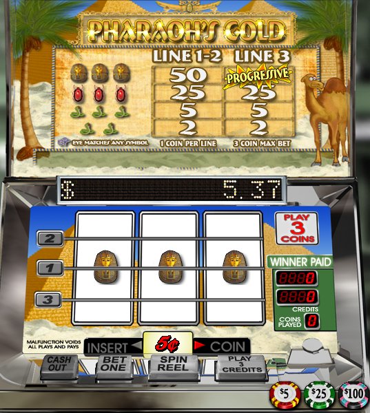 Pharaohs Gold - $10 No Deposit Casino Bonus